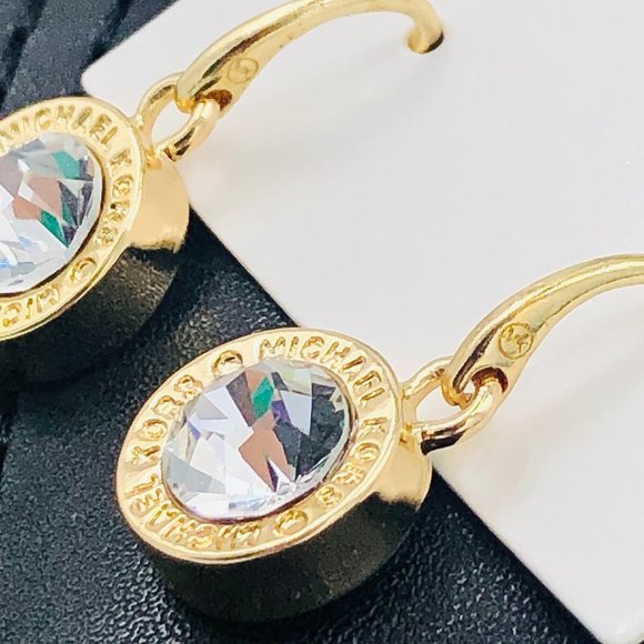 MICHAEL KORS Brilliance Dangle Drop Earrings Gold - Picture 9 of 15